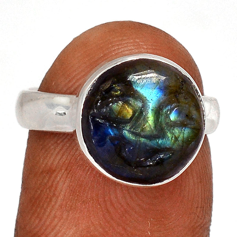 Labradorite Goddess Face Ring - LAFR163