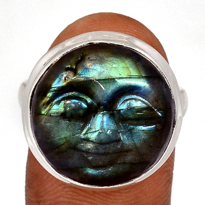 Labradorite Goddess Face Ring - LAFR164