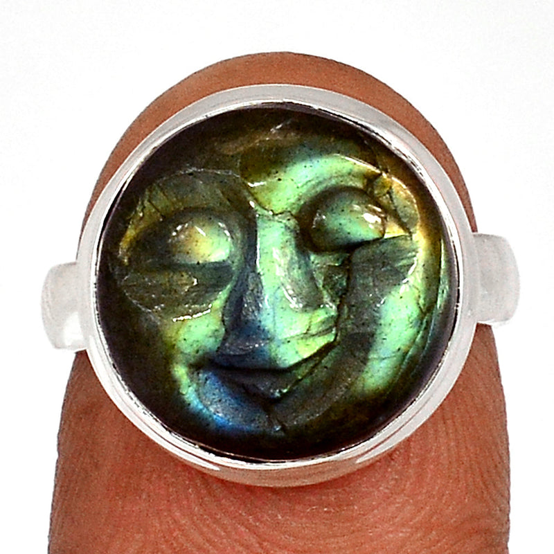 Labradorite Goddess Face Ring - LAFR165