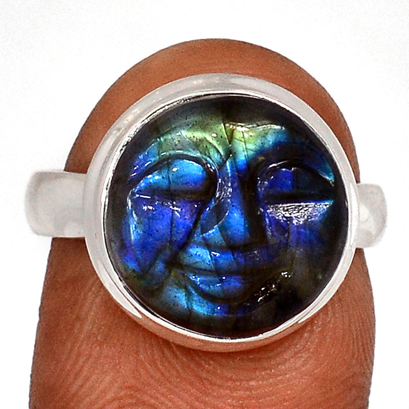 Labradorite Goddess Face Ring - LAFR167