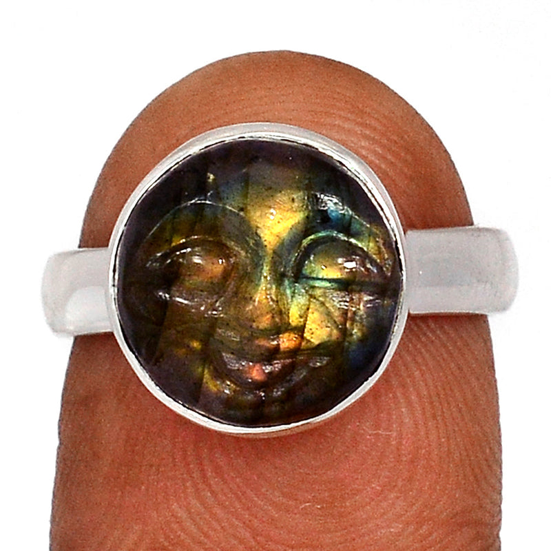 Labradorite Goddess Face Ring - LAFR168