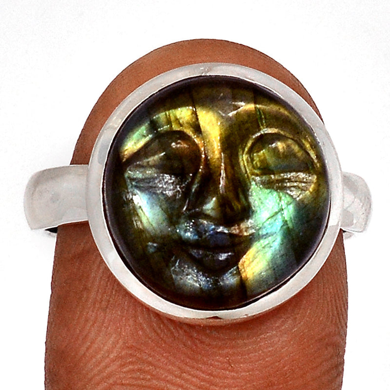 Labradorite Goddess Face Ring - LAFR169