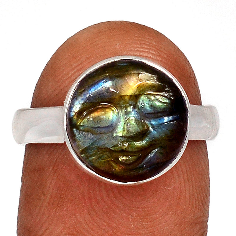 Labradorite Goddess Face Ring - LAFR170