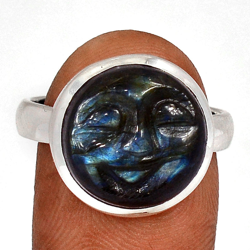 Labradorite Goddess Face Ring - LAFR171