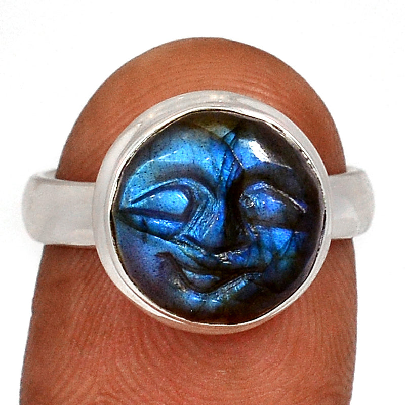 Labradorite Goddess Face Ring - LAFR172