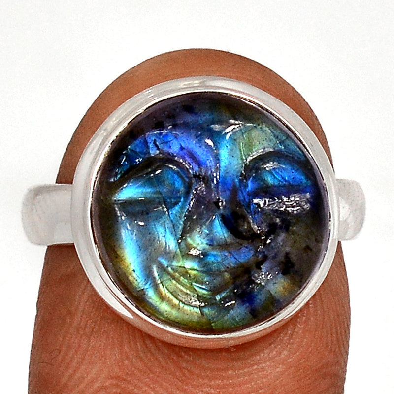 Labradorite Goddess Face Ring - LAFR173