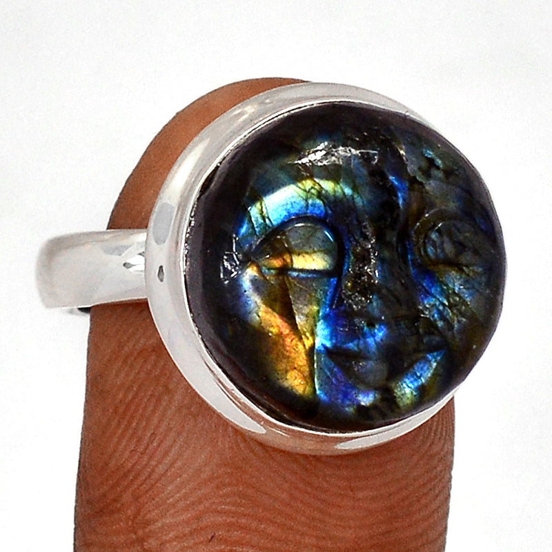 Labradorite Goddess Face Ring - LAFR174