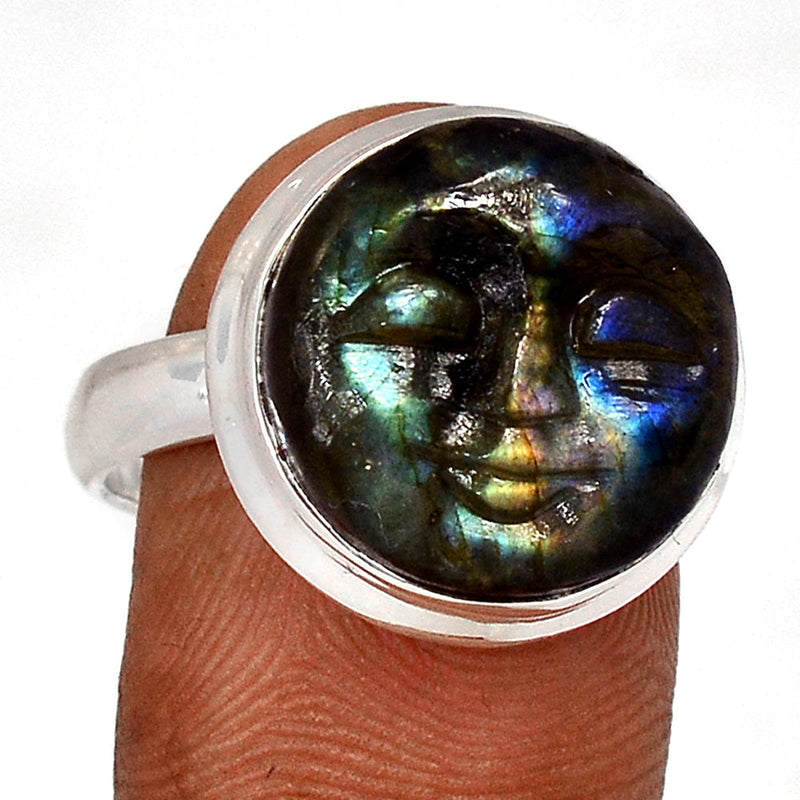 Labradorite Goddess Face Ring - LAFR175