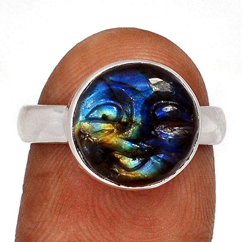 Labradorite Goddess Face Ring - LAFR176