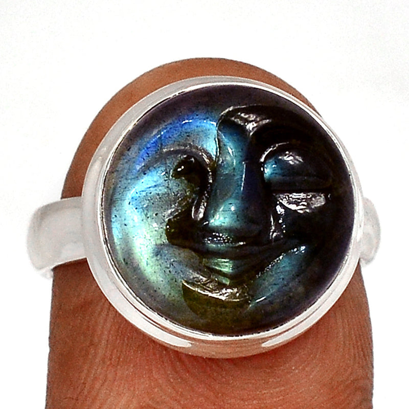 Labradorite Goddess Face Ring - LAFR178