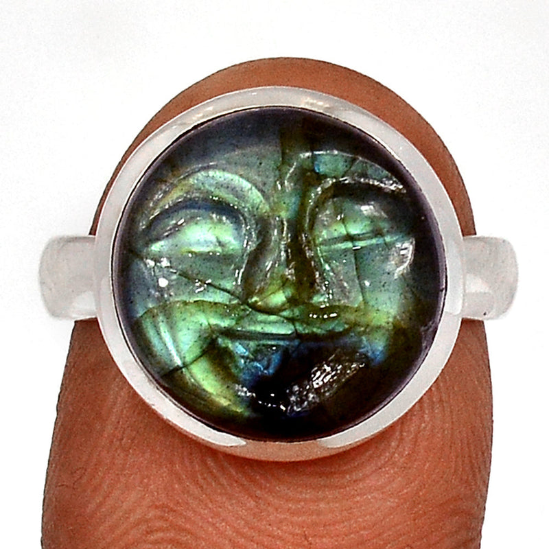 Labradorite Goddess Face Ring - LAFR179