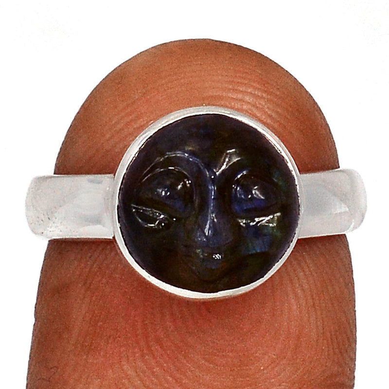 Labradorite Goddess Face Ring - LAFR180