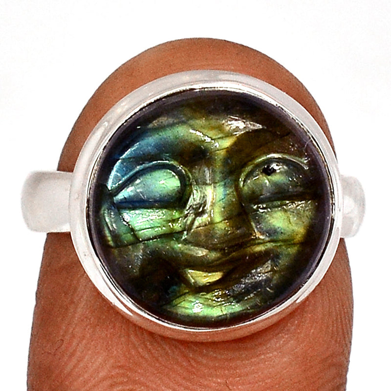 Labradorite Goddess Face Ring - LAFR181