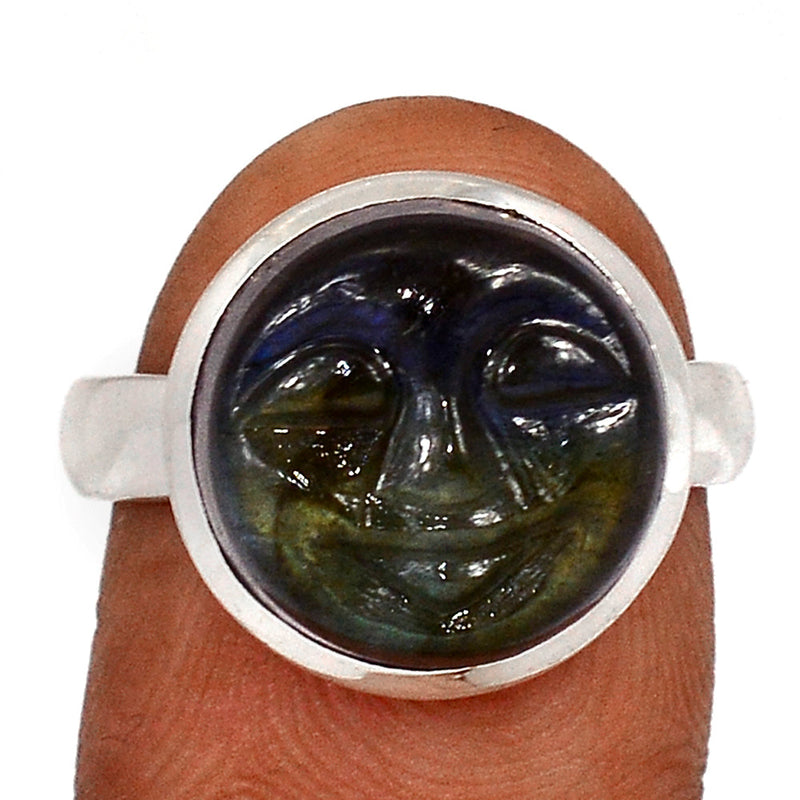 Labradorite Goddess Face Ring - LAFR182