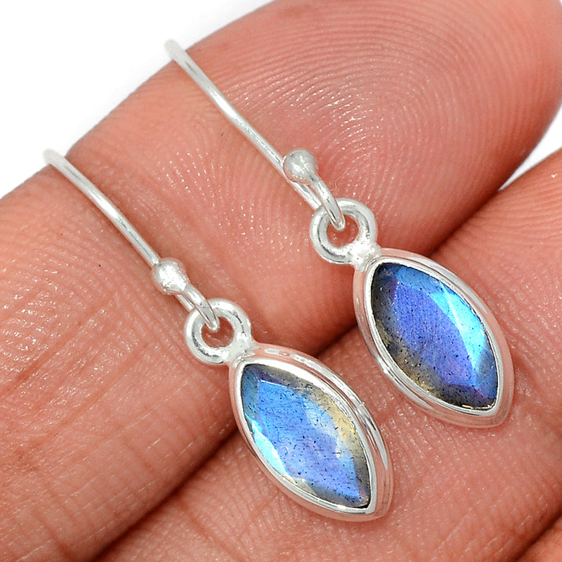 1.1" Labradorite Faceted Earrings - LBFE506