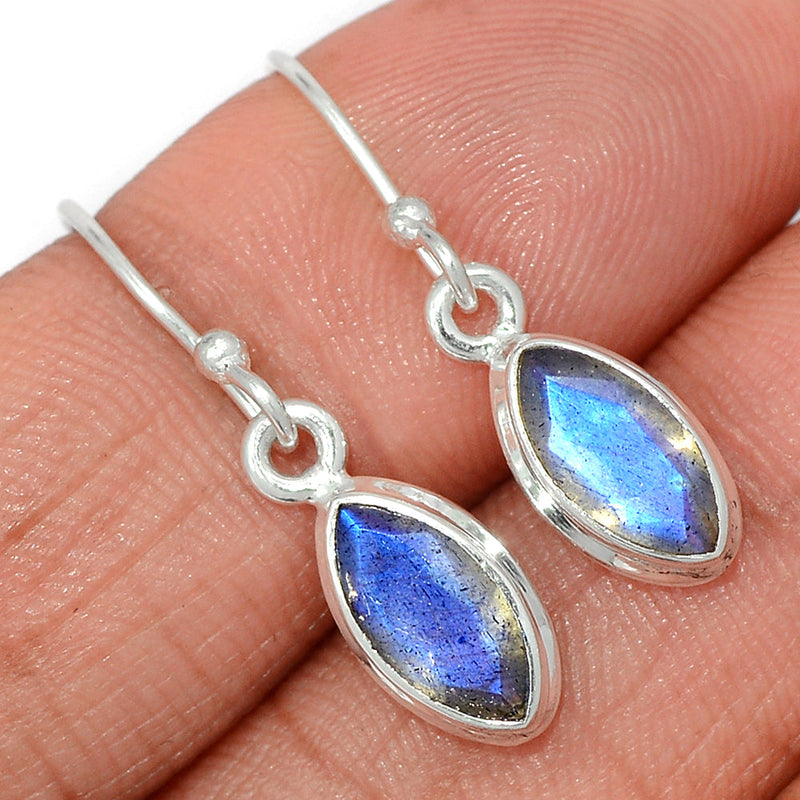 1.1" Labradorite Faceted Earrings - LBFE512