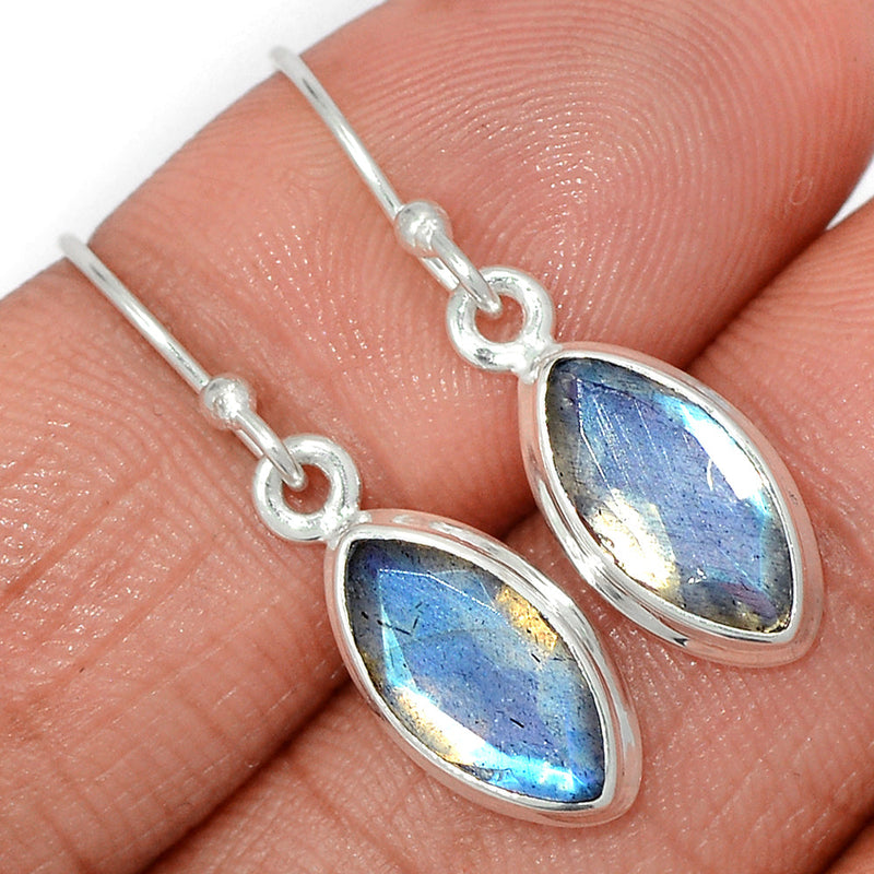 1.2" Labradorite Faceted Earrings - LBFE518