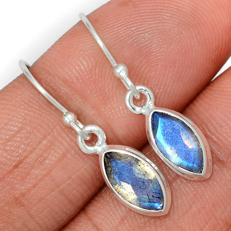 1.1" Labradorite Faceted Earrings - LBFE520