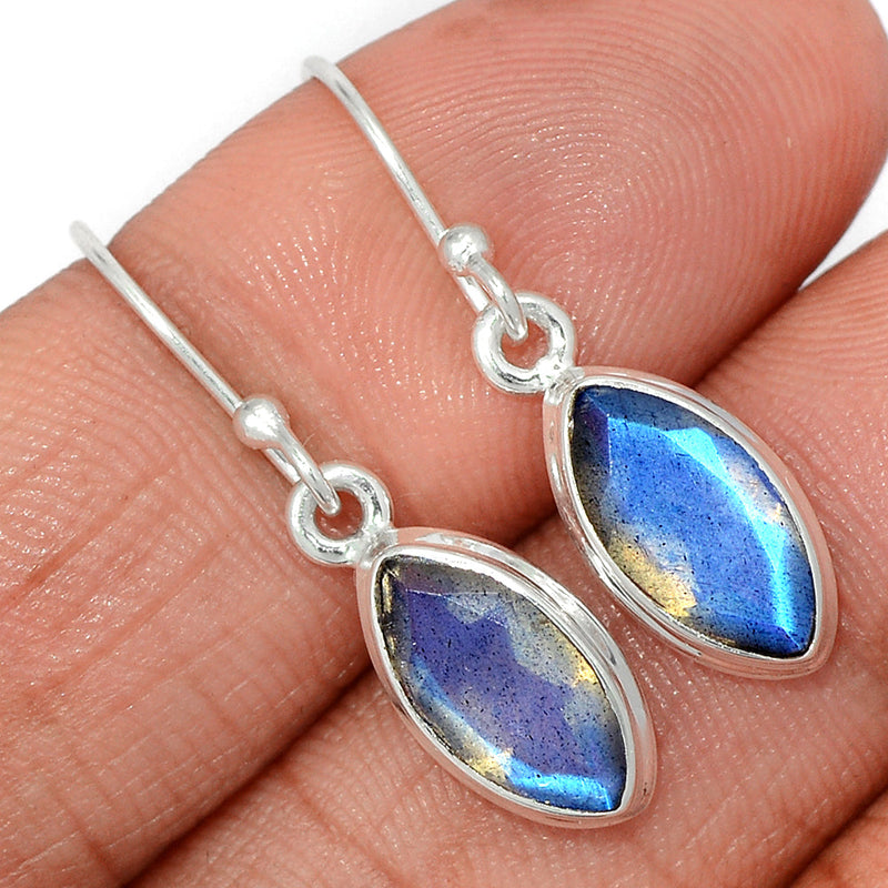 1.2" Labradorite Faceted Earrings - LBFE530