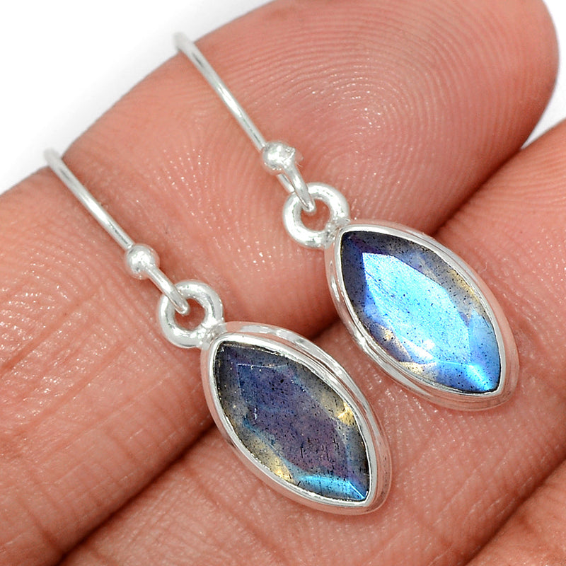 1.2" Labradorite Faceted Earrings - LBFE532