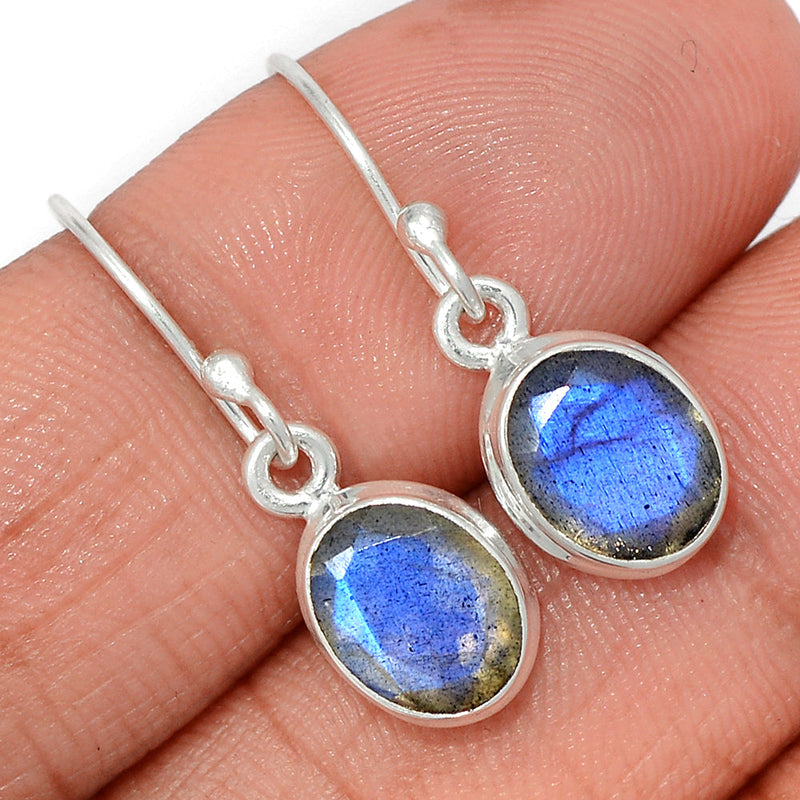 1.1" Labradorite Faceted Earrings - LBFE536