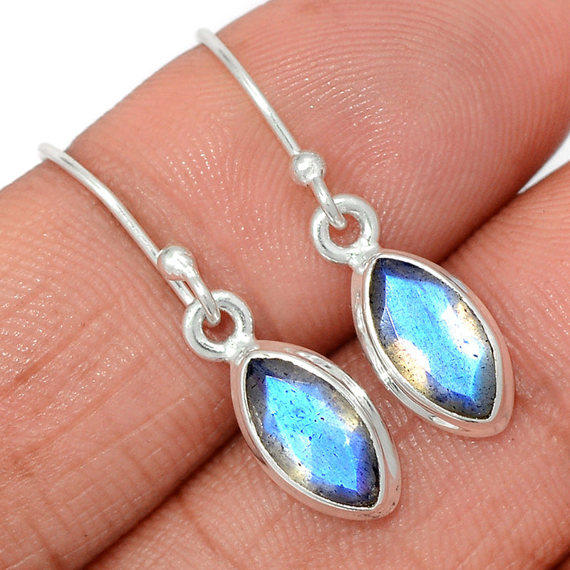 1.1" Labradorite Faceted Earrings - LBFE537