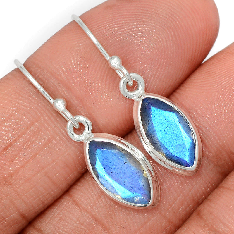 1.2" Labradorite Faceted Earrings - LBFE540