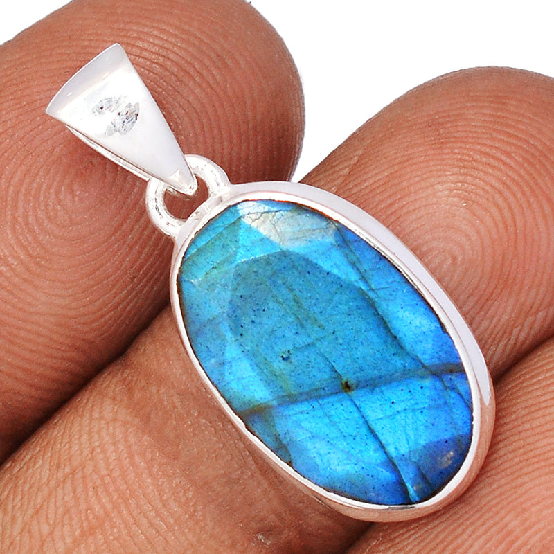 1.2" Labradorite Faceted Pendants - LBFP1130