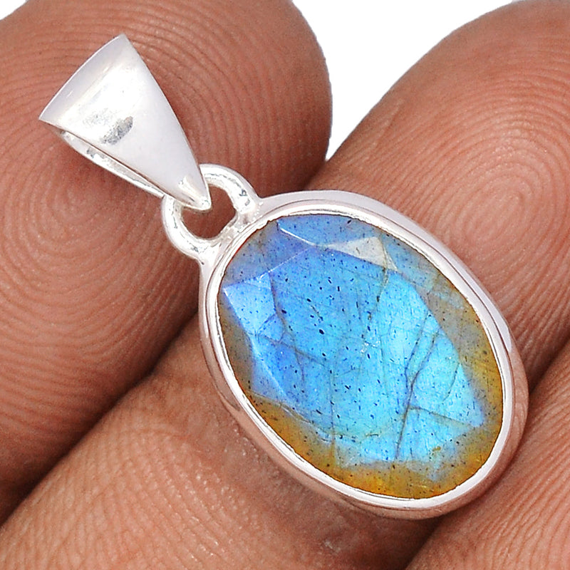 1.1" Labradorite Faceted Pendants - LBFP1145