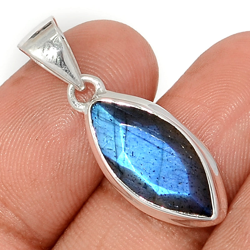 1.2" Labradorite Faceted Pendants - LBFP1159