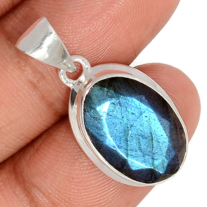 1.1" Labradorite Faceted Pendants - LBFP1166