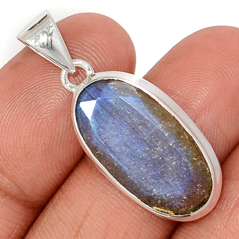 1.3" Labradorite Faceted Pendants - LBFP1168