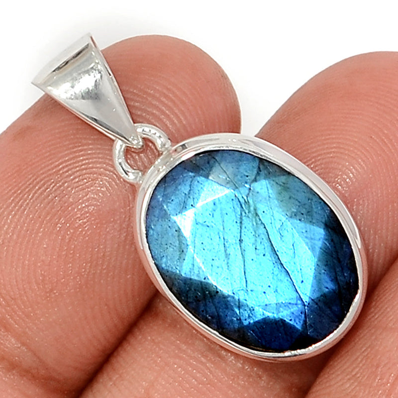 1.1" Labradorite Faceted Pendants - LBFP1171