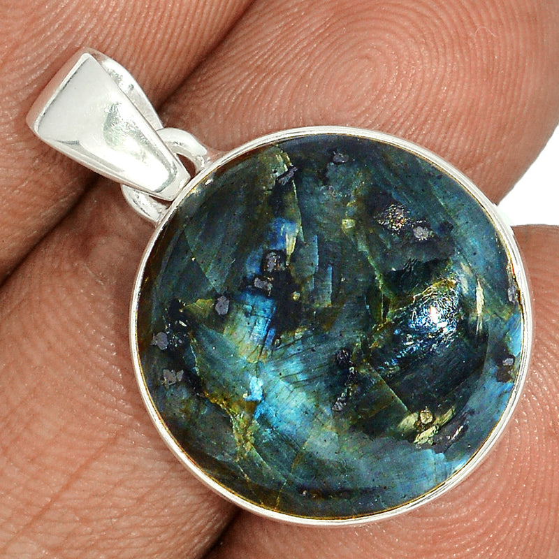 1.2" Larvikite Black Moonstone Pendants - LBMP1045