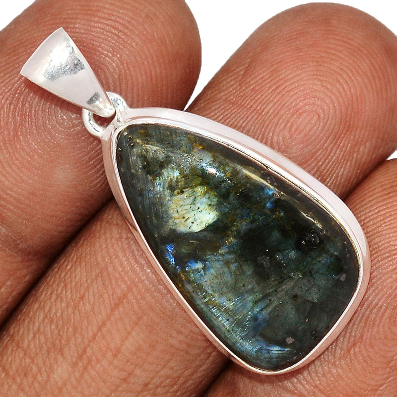 1.5" Larvikite Black Moonstone Pendants - LBMP1057