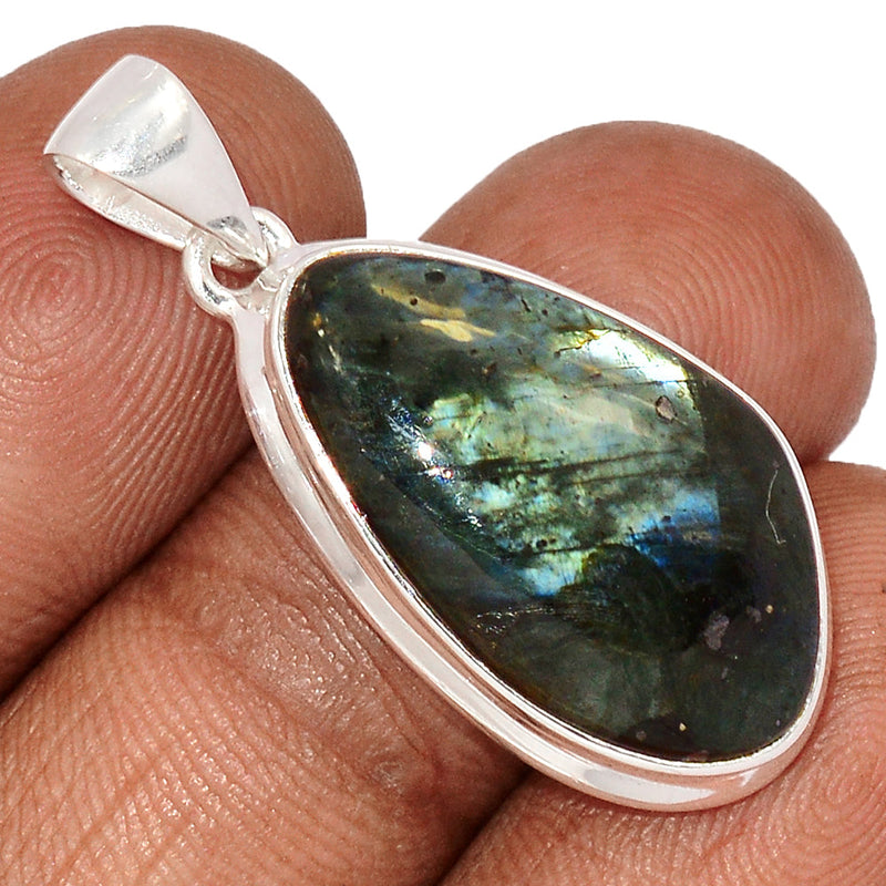 1.5" Larvikite Black Moonstone Pendants - LBMP1062