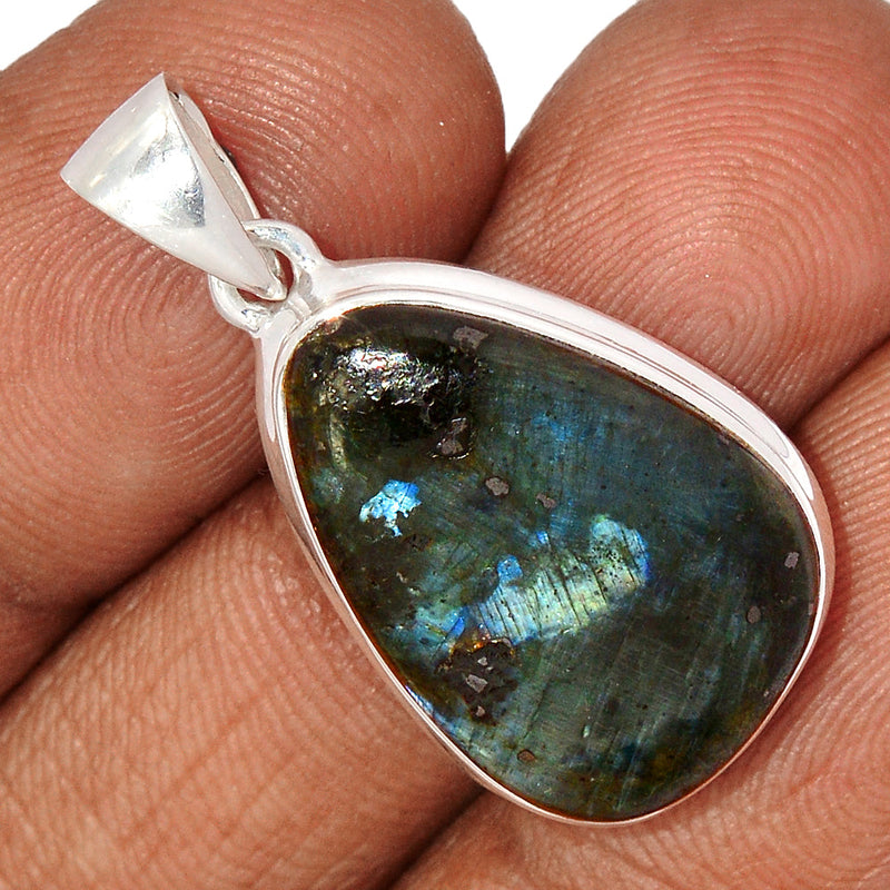 1.3" Larvikite Black Moonstone Pendants - LBMP1064