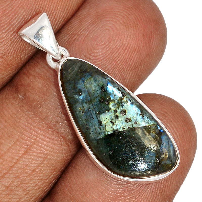 1.5" Larvikite Black Moonstone Pendants - LBMP1076