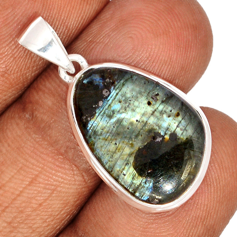 1.3" Larvikite Black Moonstone Pendants - LBMP1078