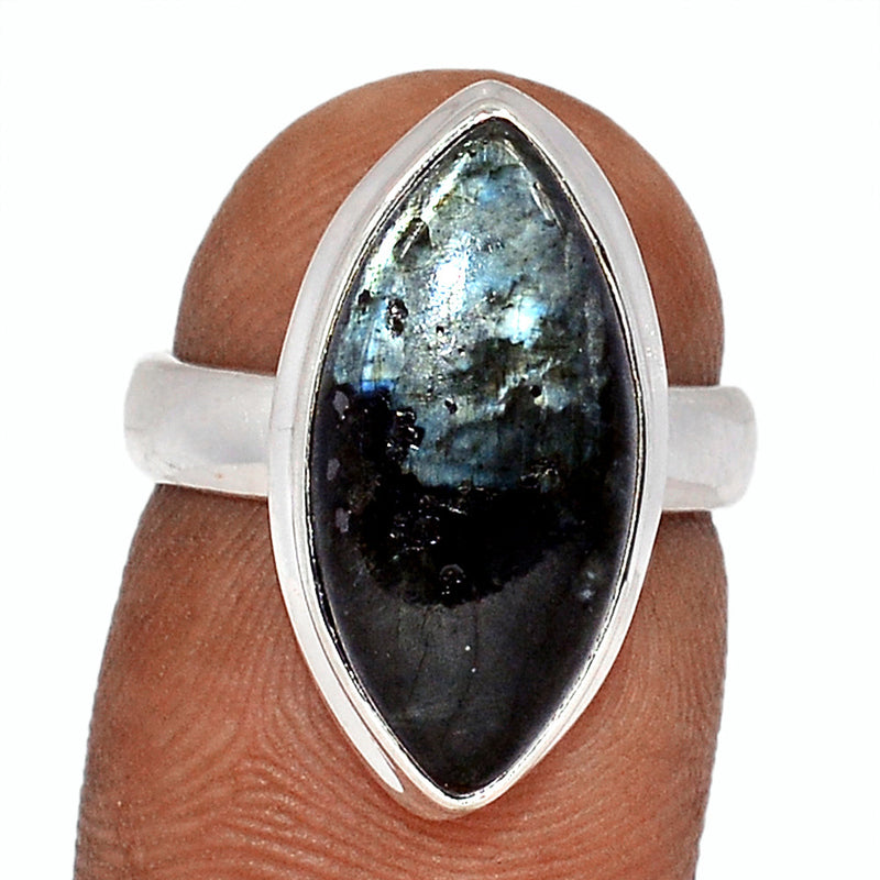 Larvikite Black Moonstone Ring - LBMR856