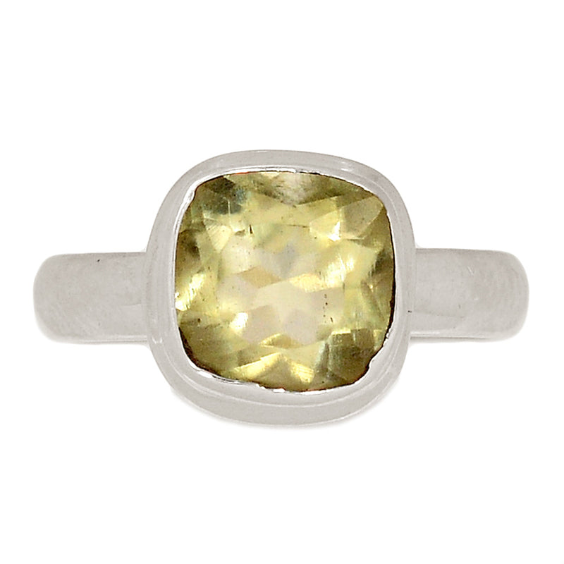 Libyan Desert Glass Faceted Ring - LDFR16