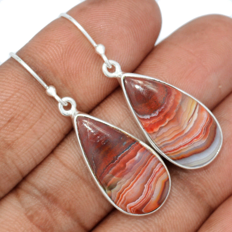 1.6" Laguna Lace Agate Earrings - LLAE851