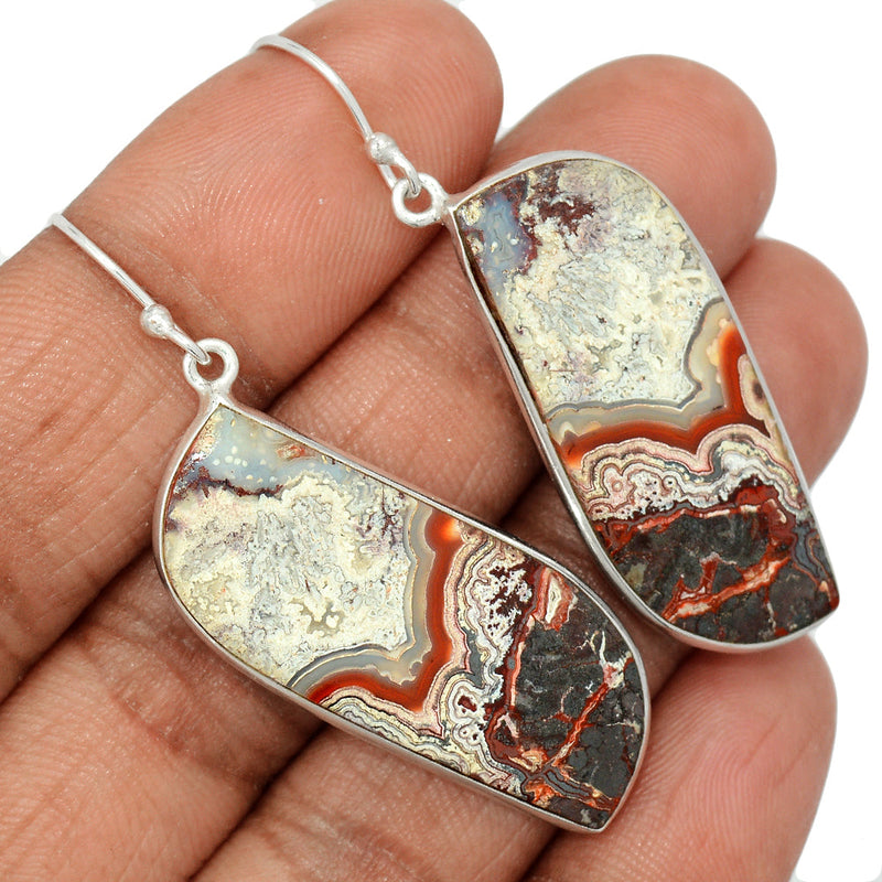 2.1" Laguna Lace Agate Earrings - LLAE870