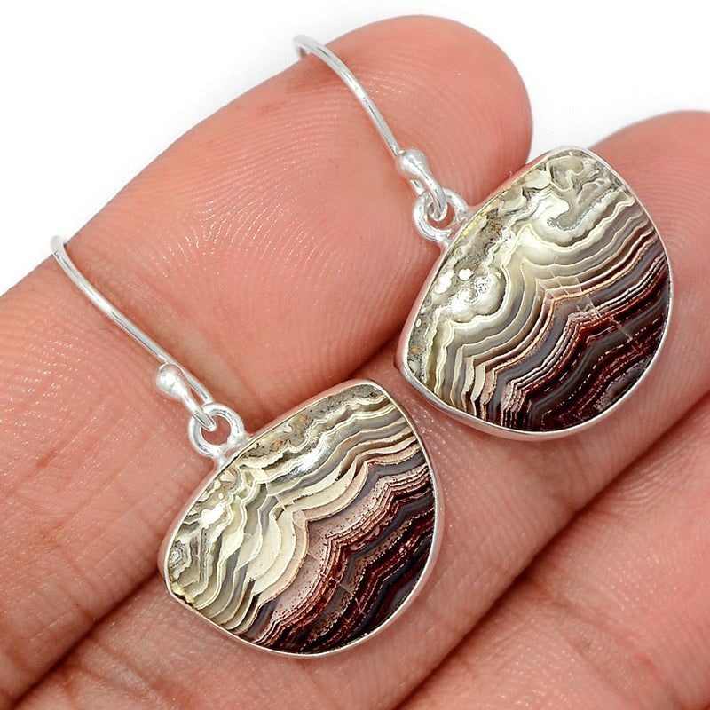 1.2" Laguna Lace Agate Earrings - LLAE886