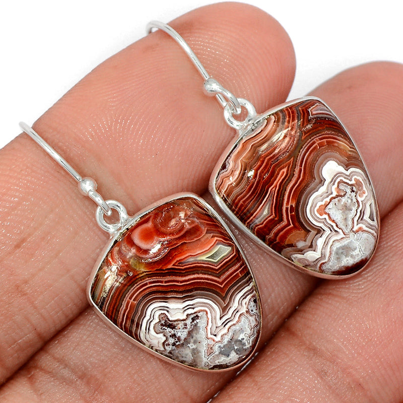 1.3" Laguna Lace Agate Earrings - LLAE899