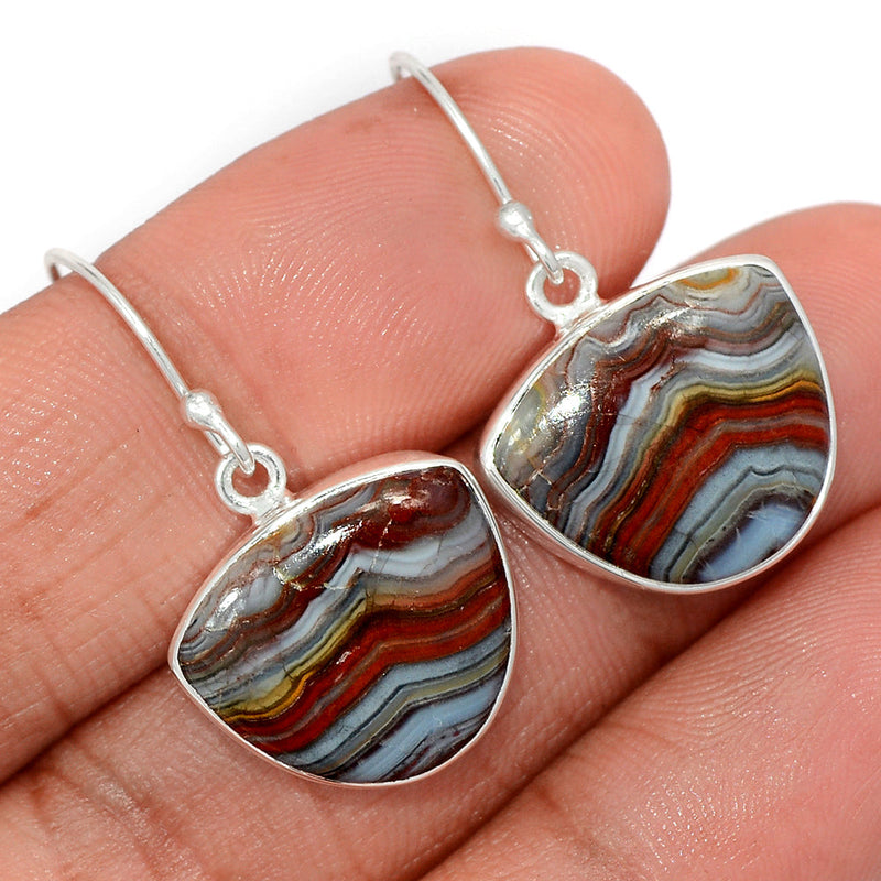 1.3" Laguna Lace Agate Earrings - LLAE903