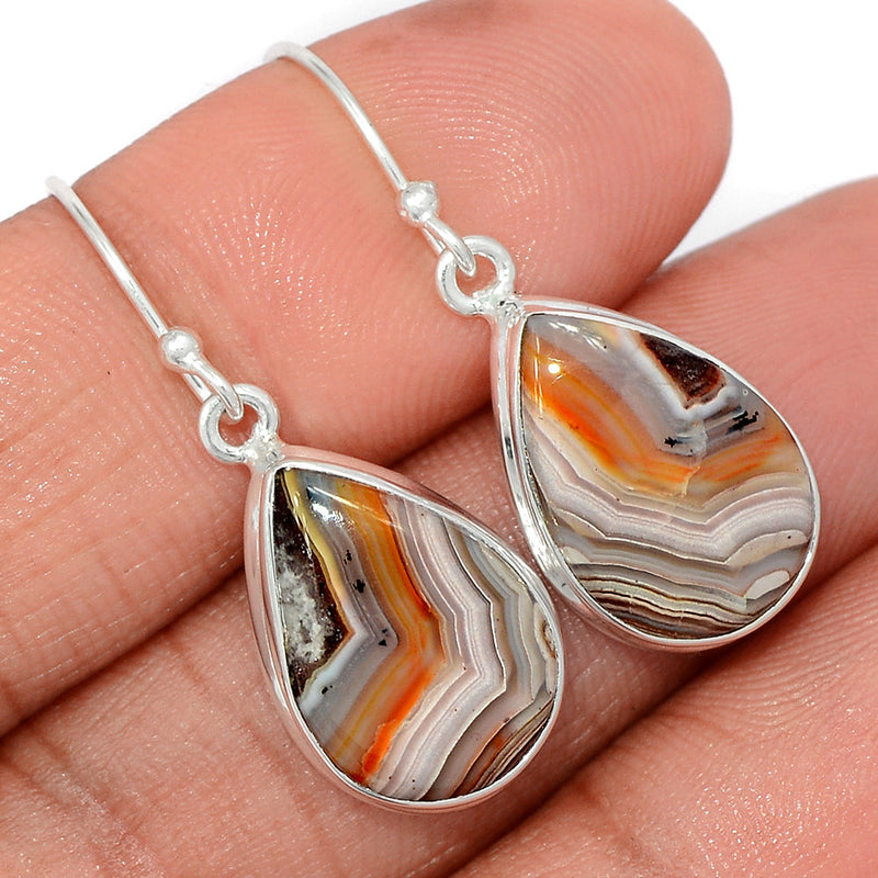 1.3" Laguna Lace Agate Earrings - LLAE913