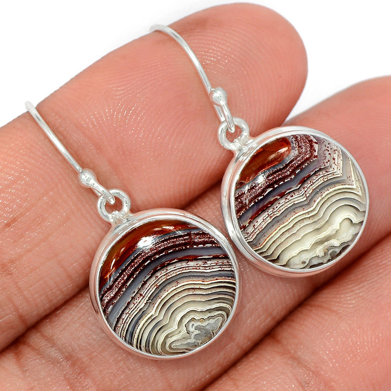 1.3" Laguna Lace Agate Earrings - LLAE952