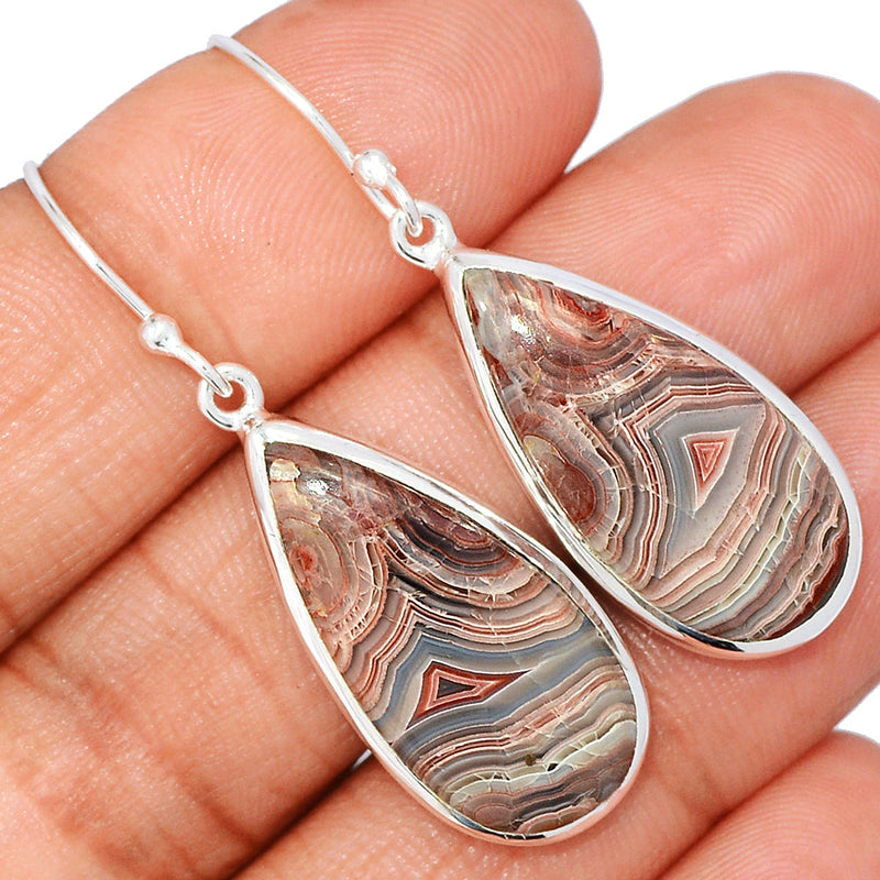 1.7" Laguna Lace Agate Earrings - LLAE965