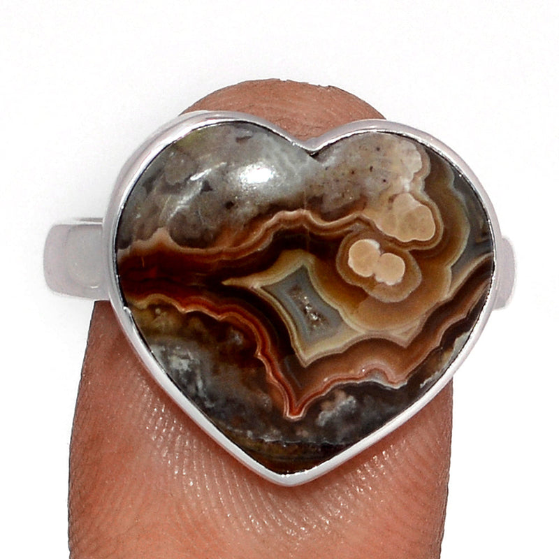 Heart - Laguna Lace Agate Ring - LLAR1593